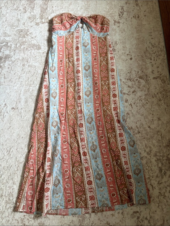 Abercrombie & Fitch Dresses & Skirts - Abercrombie & Fitch Strapless Maxi Dress in Rust & Light Blue